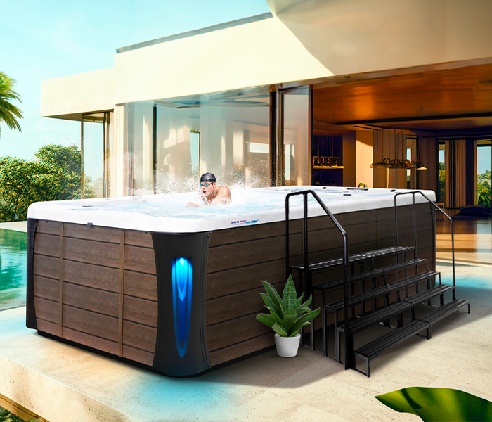 Calspas hot tub being used in a family setting - Victoria